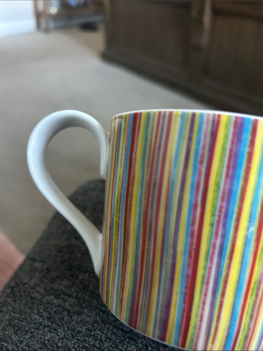 Starbucks White-Handled Mug with Rainbow Stripes 2008 - Picture 4 of 4